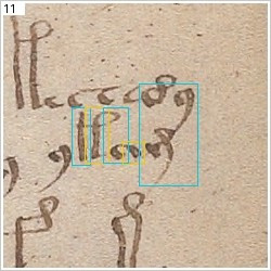 native Yale context (outlined alternative parts): f105r · f105r-O001062-H02