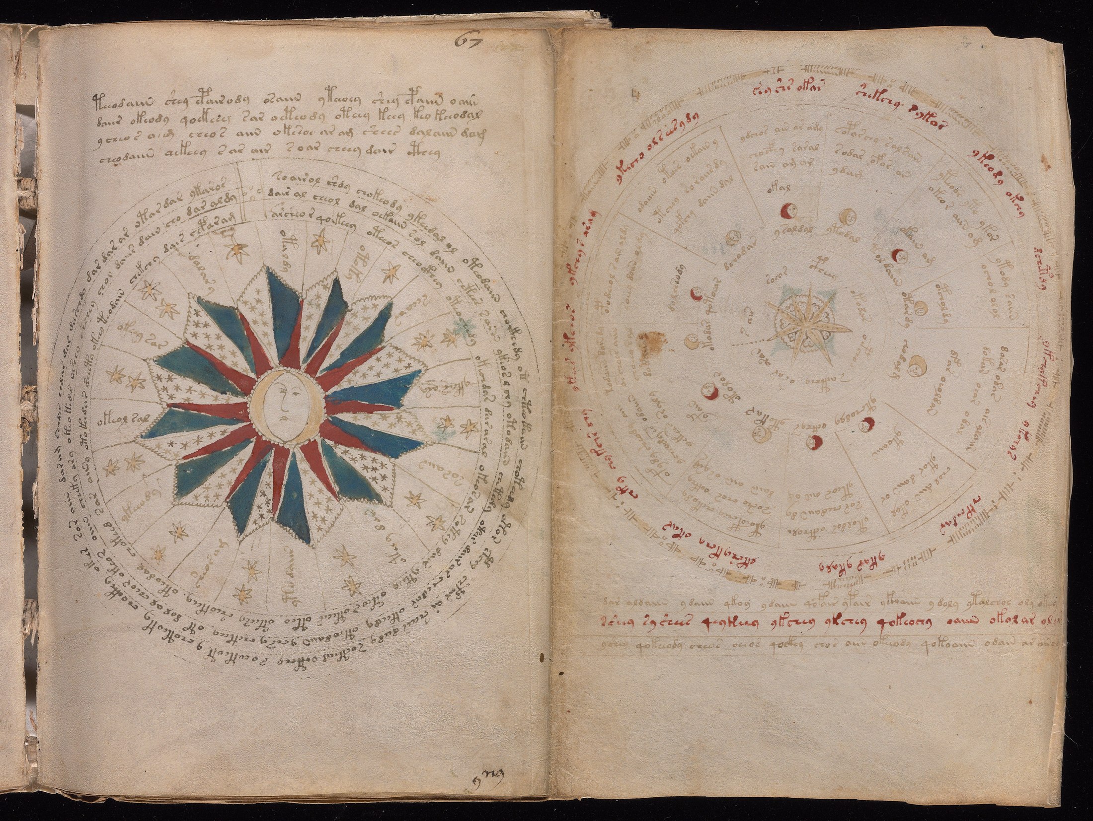 Yale manuscript view f067r