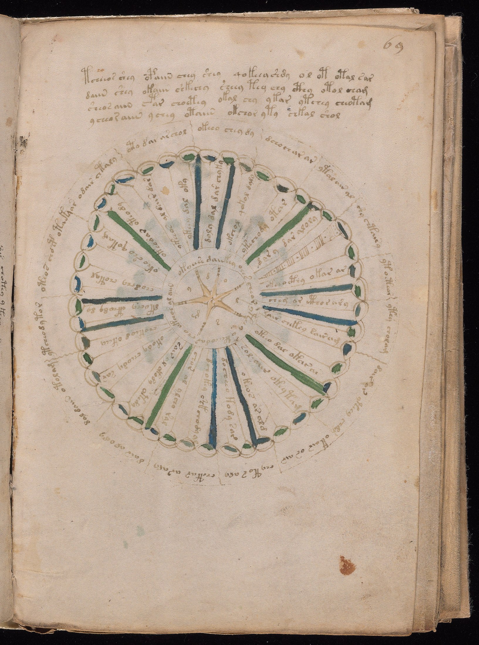 Yale manuscript view f069r