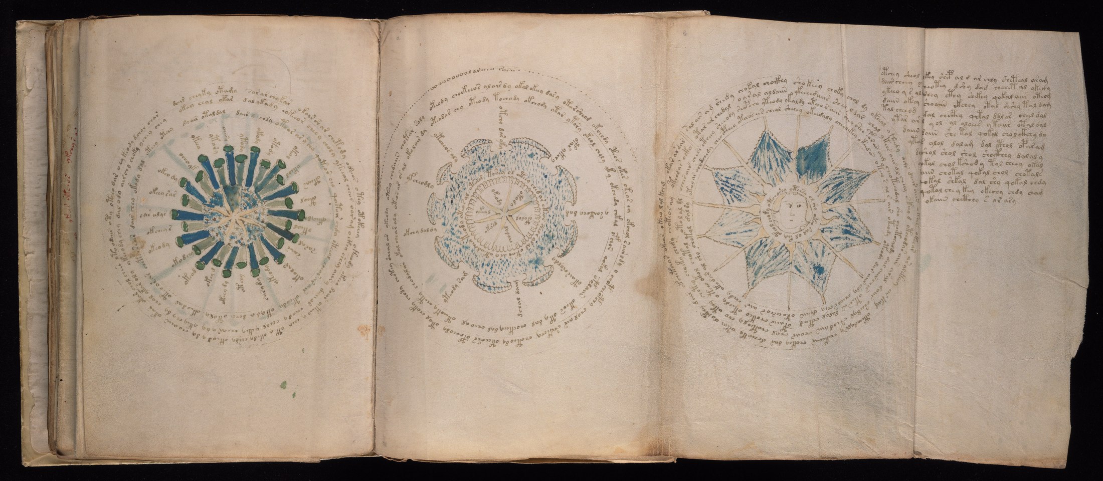 Yale manuscript view 69v and 70r