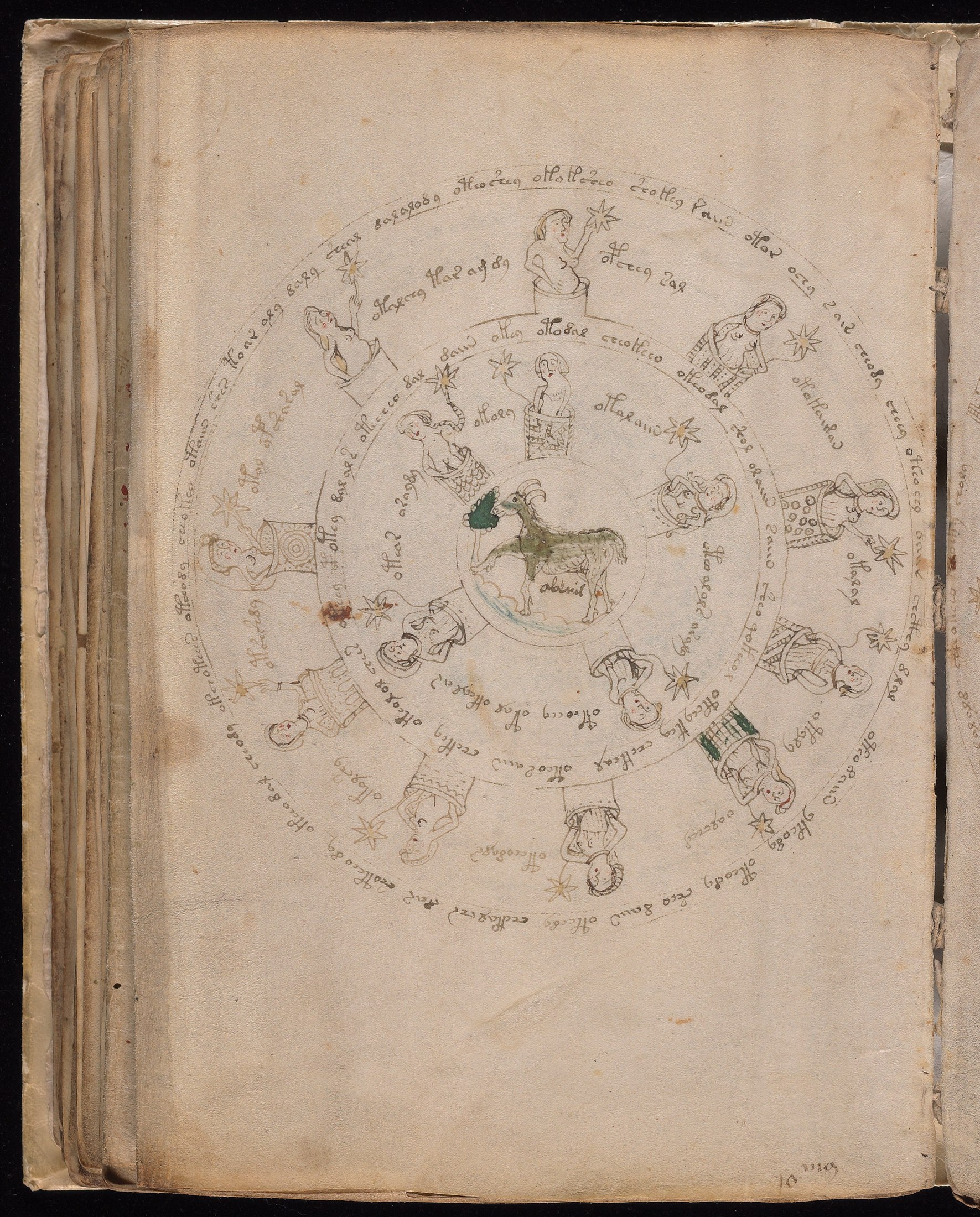 Yale manuscript view 70v (part)