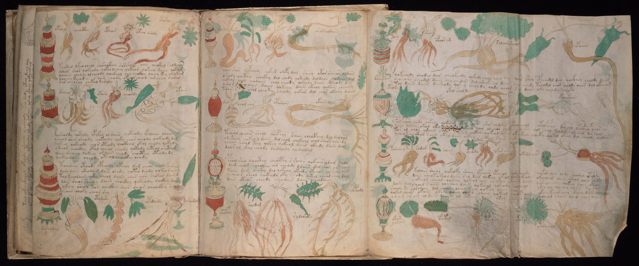 Yale manuscript view 88v and 89r